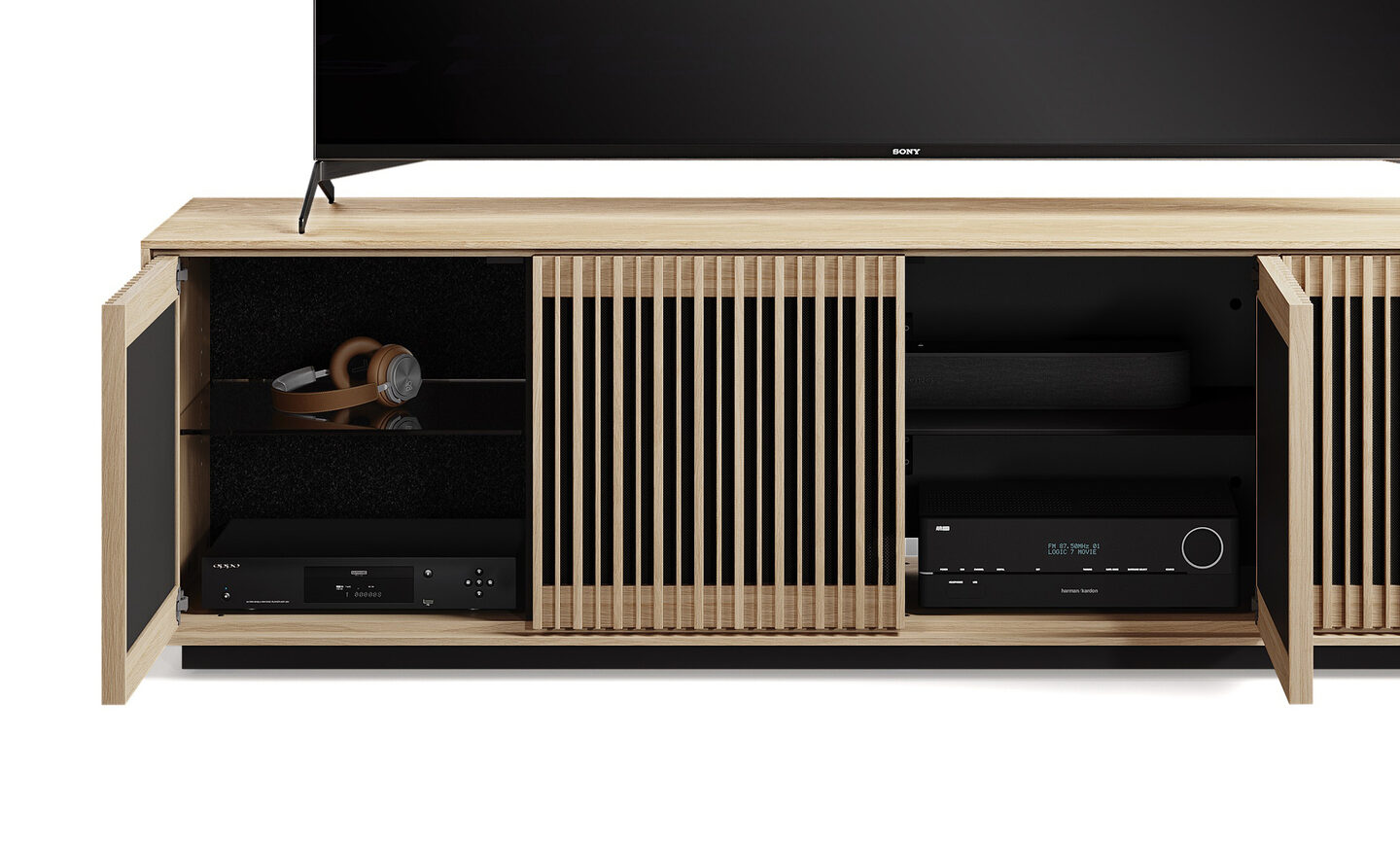 profile 8479 bdi furniture modern washed oak media storage cabinet cta 3200 1920